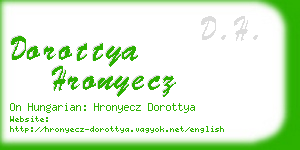 dorottya hronyecz business card